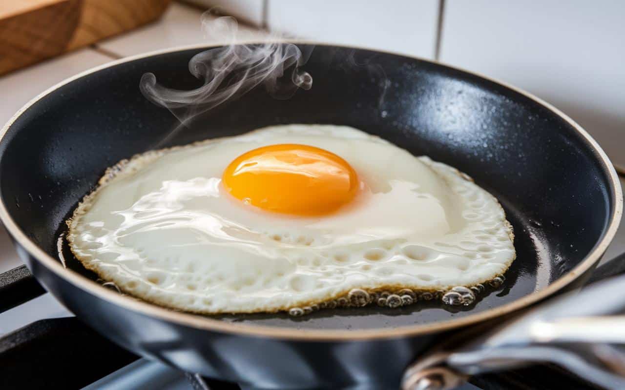 Né olio né acqua: il trucco facile per impedire alle uova fritte di attaccarsi alla padella
