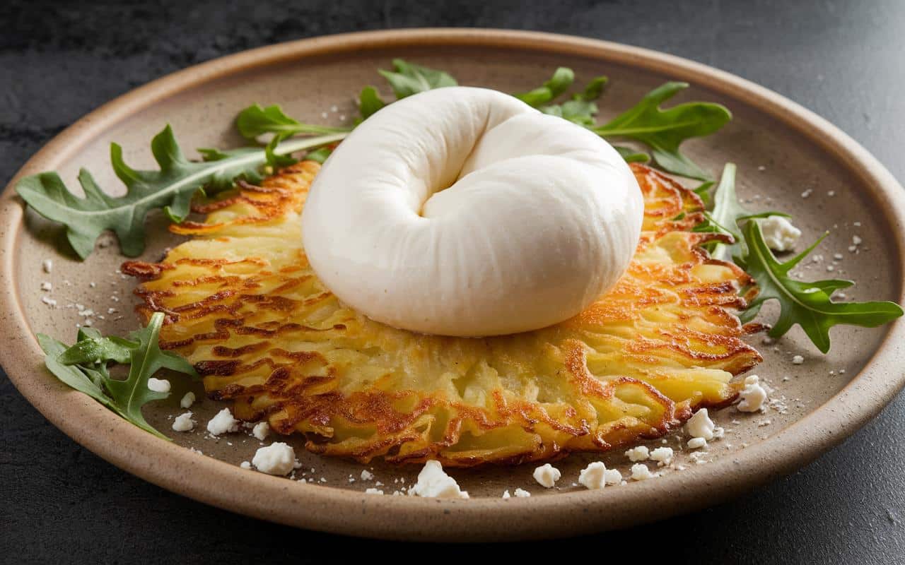 Una frittella dorata di zucca spaghetti e parmigiano, ispirata dalla ricetta golosa di Cyril Lignac